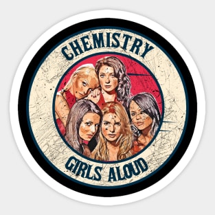 Retro Style Fan Art Design Girls Aloud chemistry Sticker
